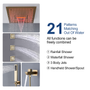 16" Ceiling-Mount 4-Way Shower System with LED Display and Music Player