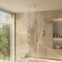16" Ceiling-Mount 4-Way Shower System with LED Display and Music Player