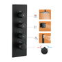 12" Ceiling-Mounted Rainfall Shower System with Handheld & Body Jets