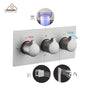 12.59" Flush-Mounted 3-Function Shower System with LED Lights