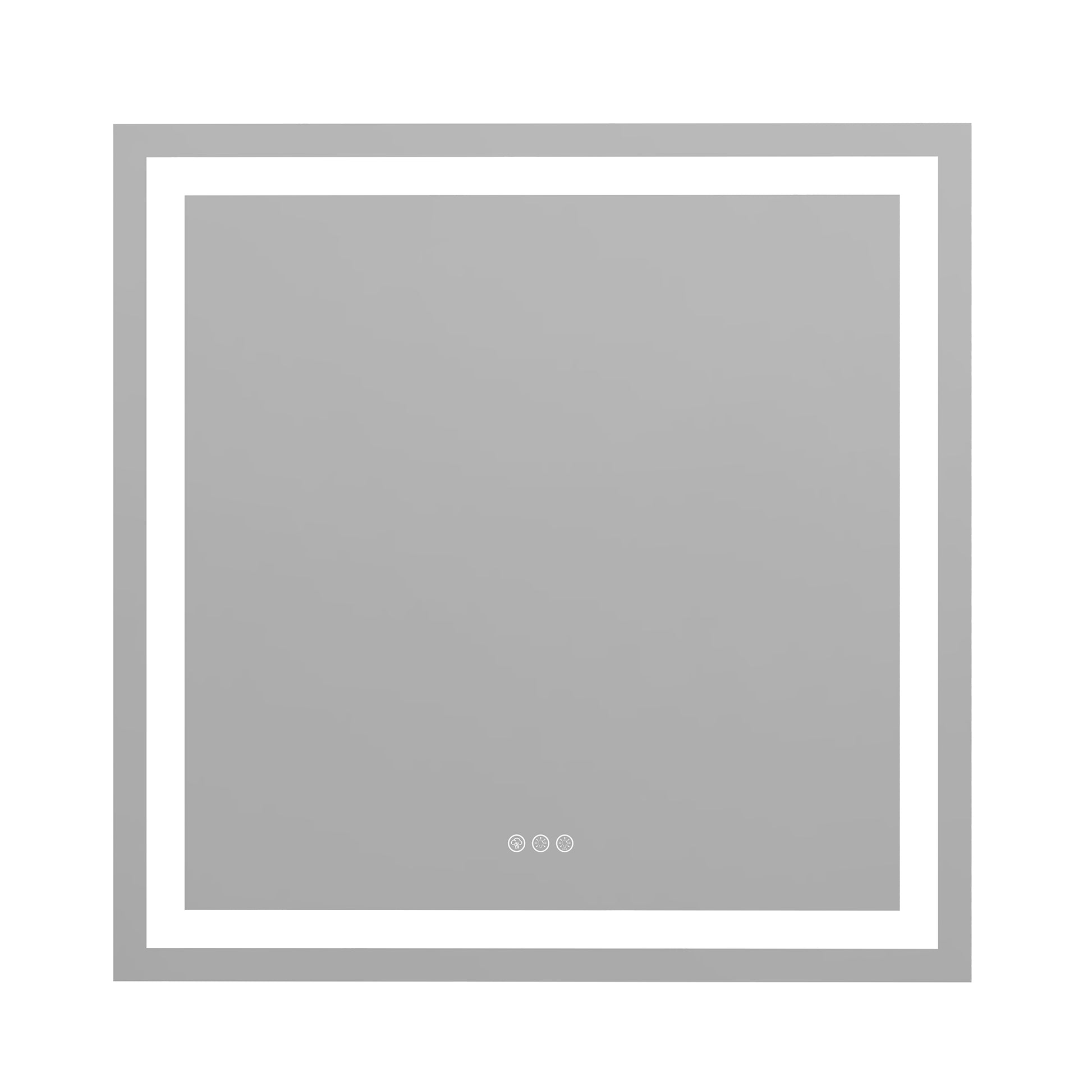 Tempered RGB LED Bathroom Mirror with Smart Controls & Anti-Fog