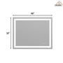 Tempered RGB LED Bathroom Mirror with Smart Controls & Anti-Fog