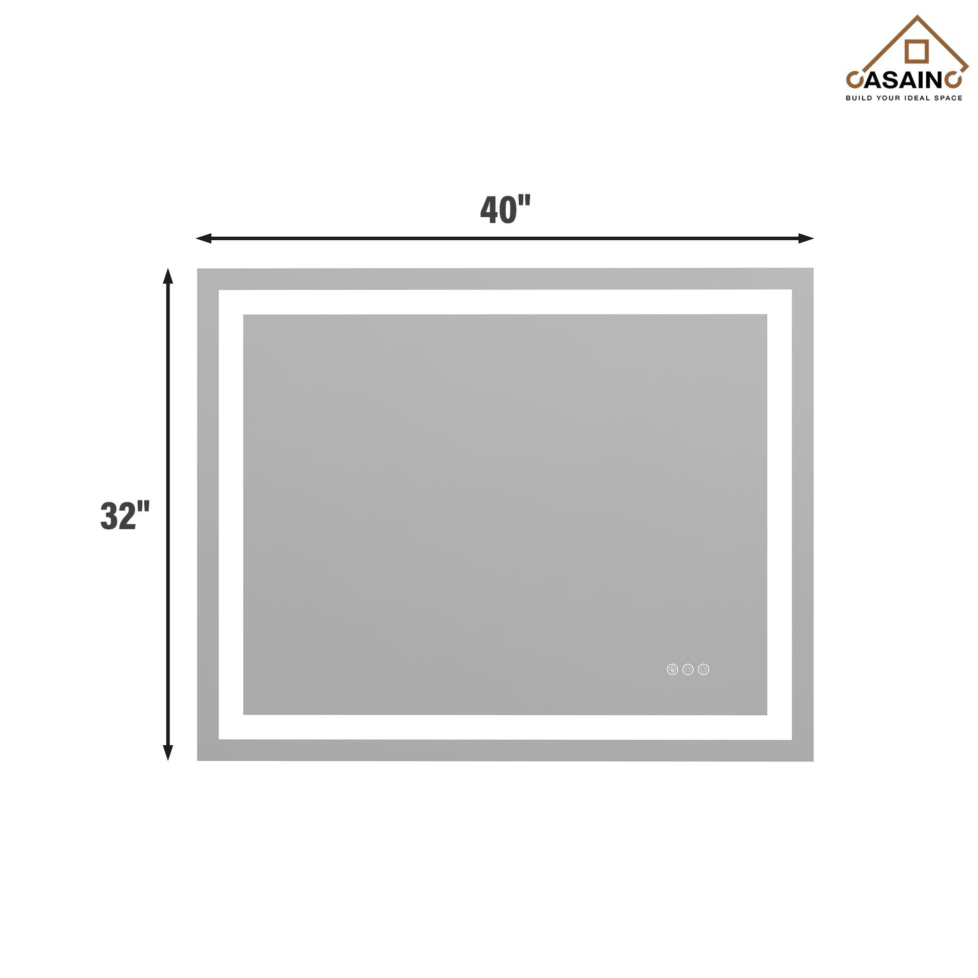 Tempered RGB LED Bathroom Mirror with Smart Controls & Anti-Fog