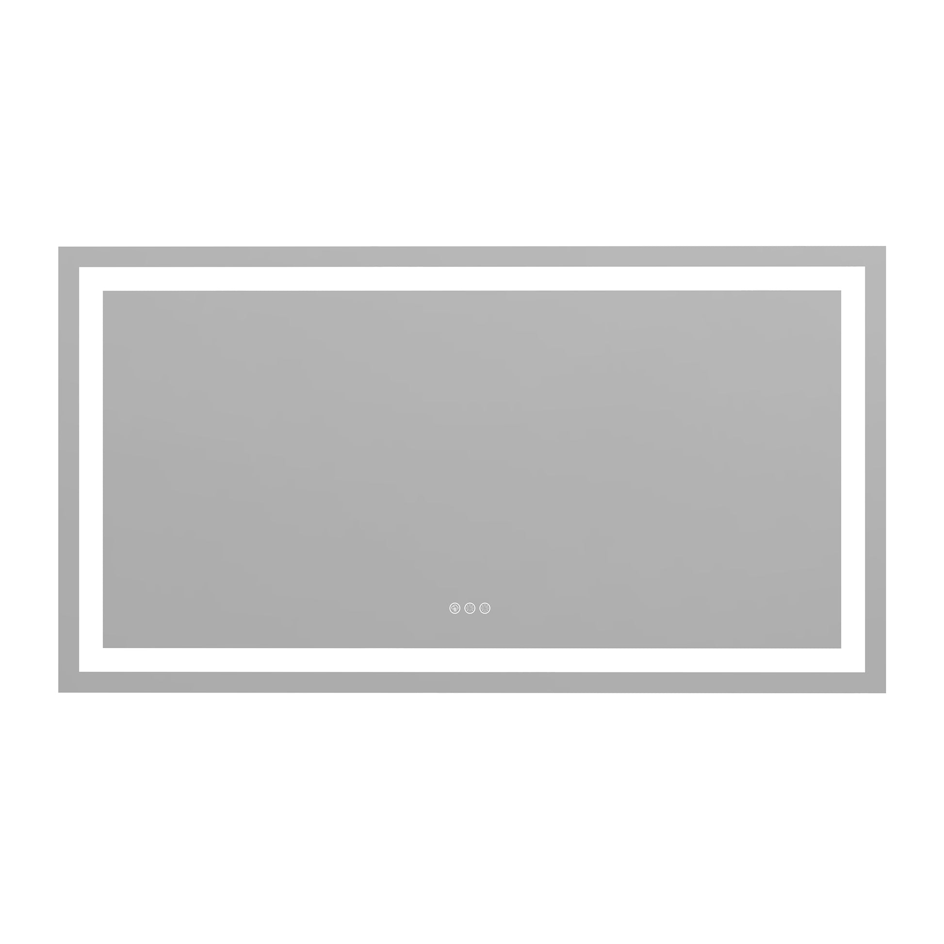 Tempered RGB LED Bathroom Mirror with Smart Controls & Anti-Fog