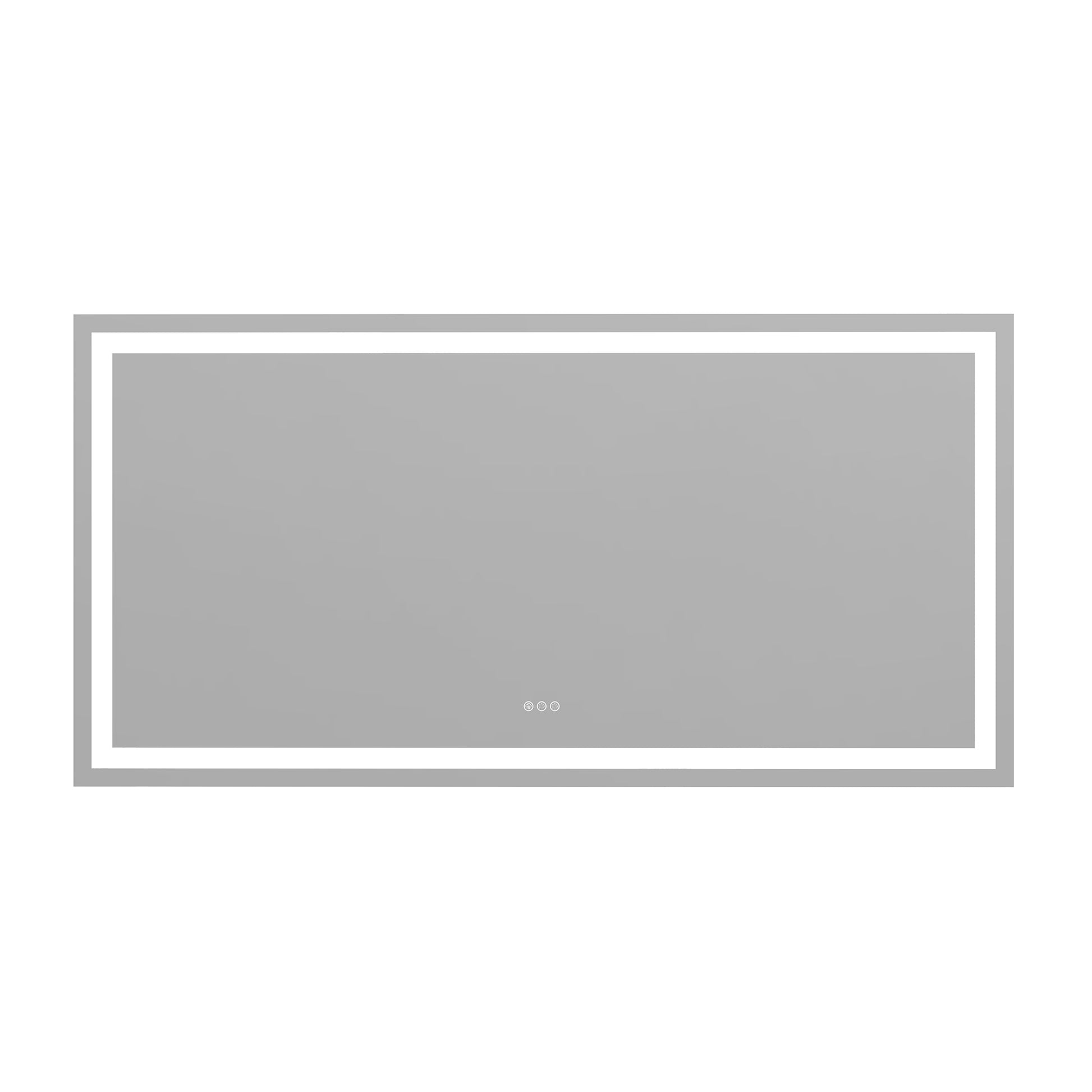 Tempered RGB LED Bathroom Mirror with Smart Controls & Anti-Fog