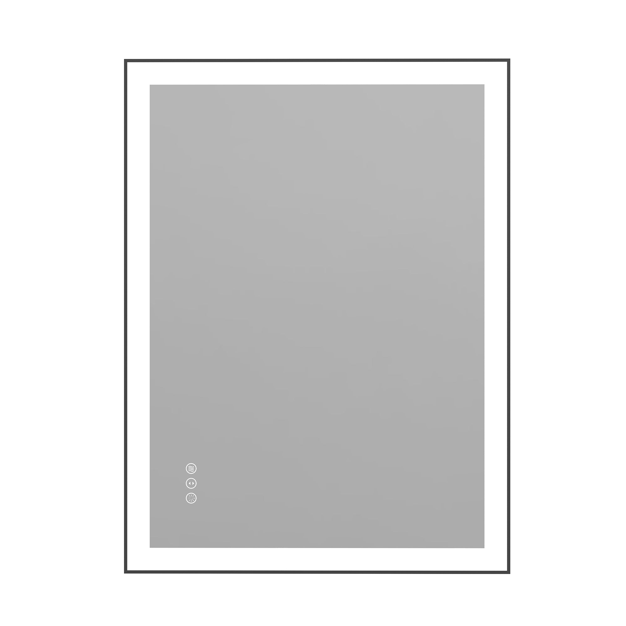 Tempered Glass LED Mirror with Aluminum Frame for Bathroom Vanity