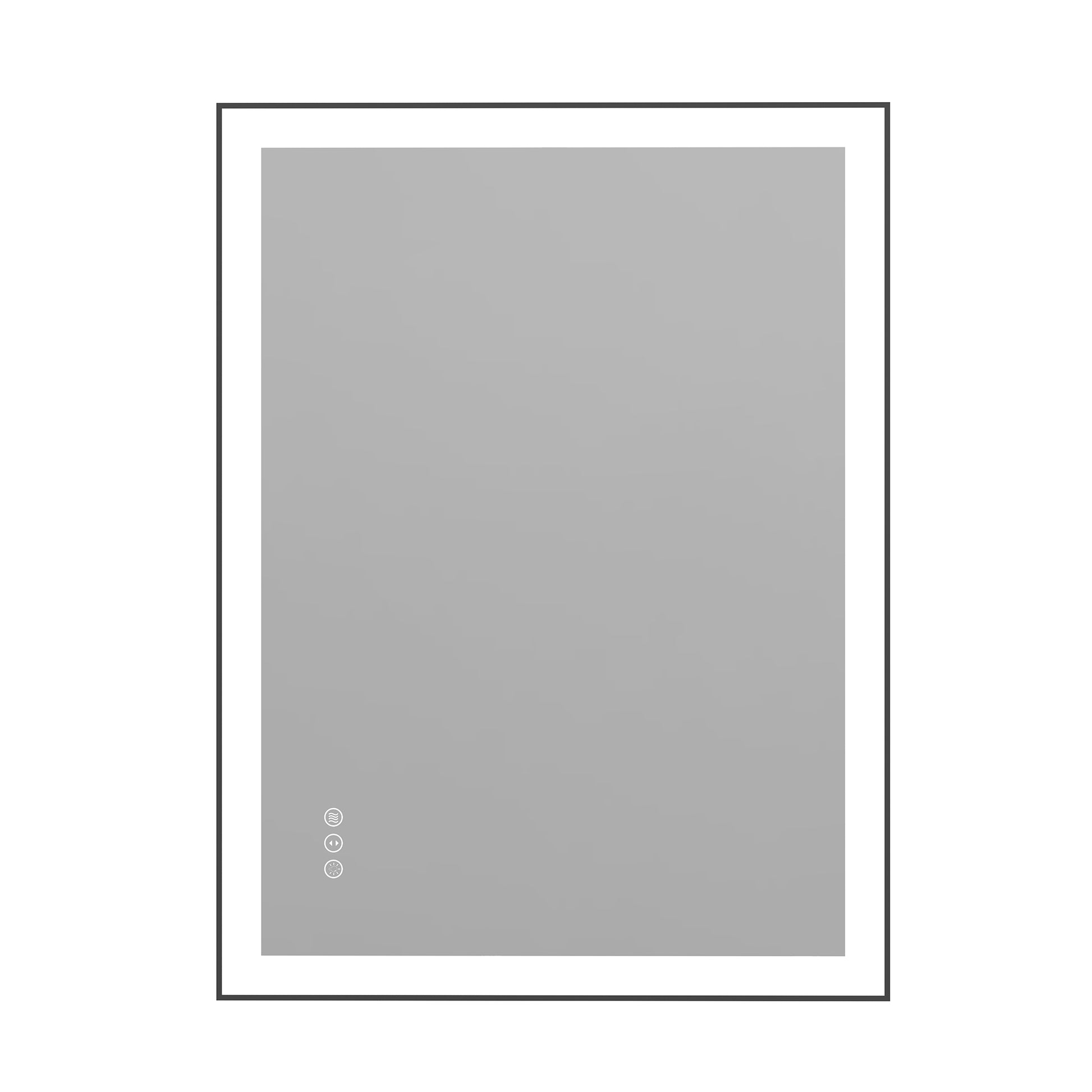 Tempered Glass LED Mirror with Aluminum Frame for Bathroom Vanity