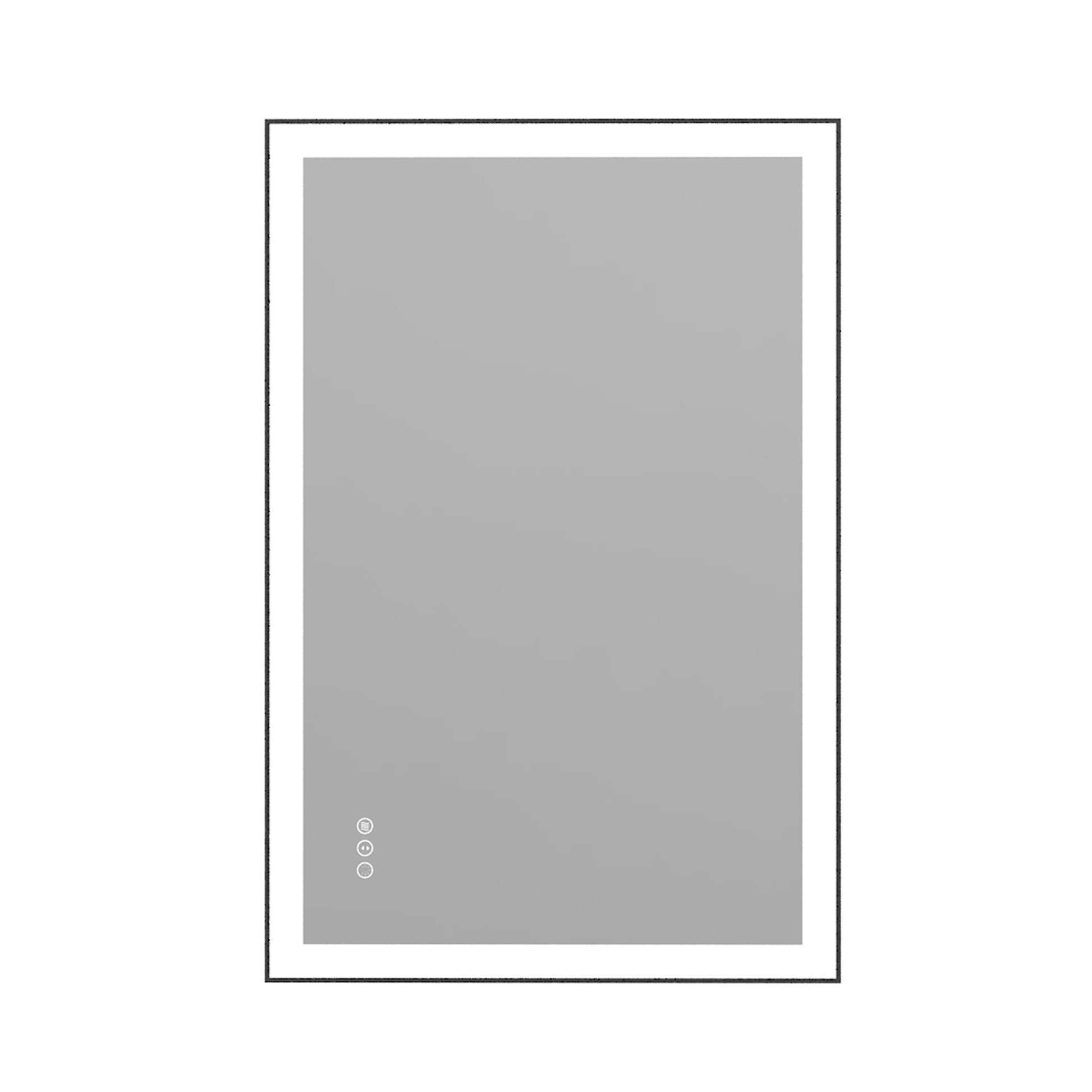 Tempered Glass LED Mirror with Aluminum Frame for Bathroom Vanity