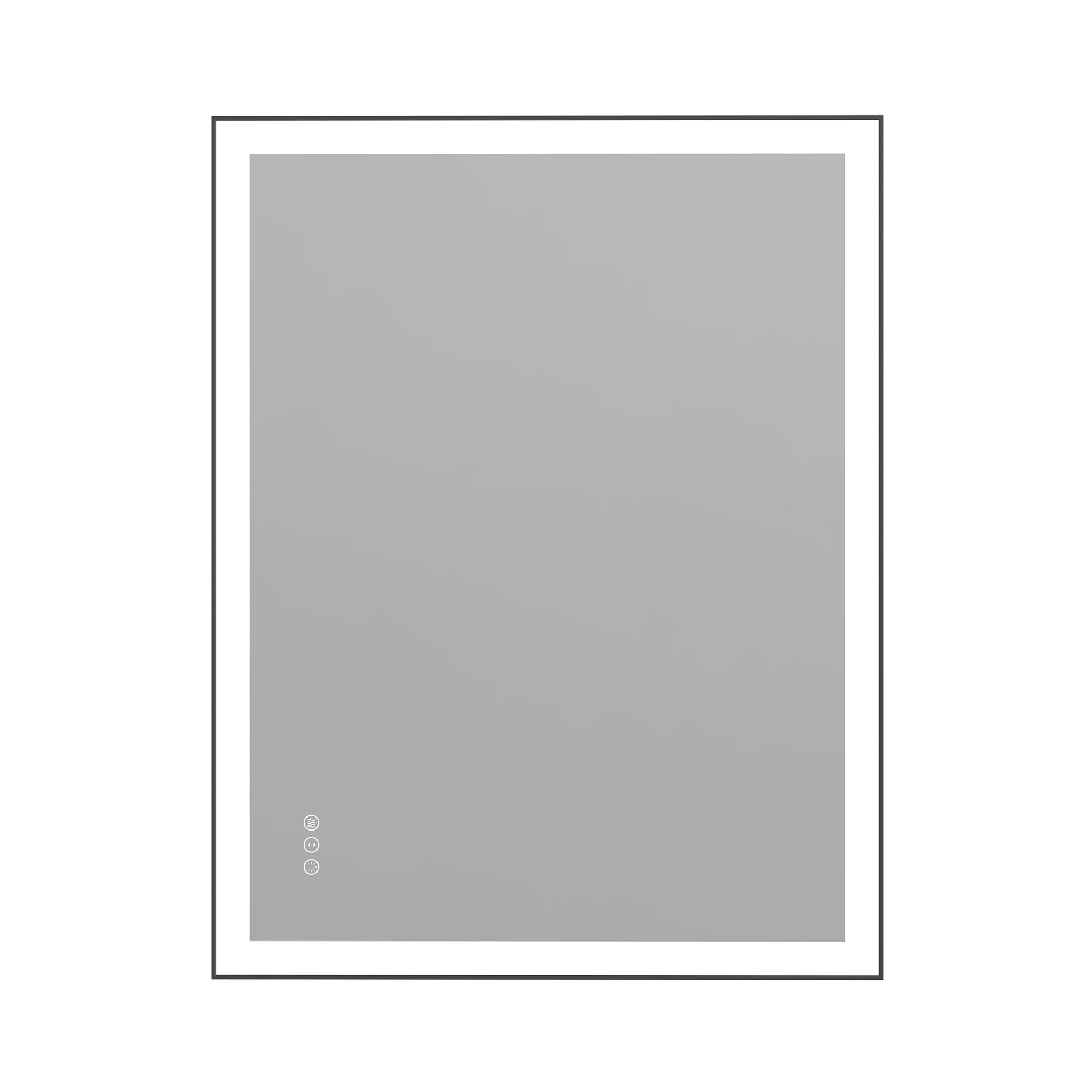 Tempered Glass LED Mirror with Aluminum Frame for Bathroom Vanity