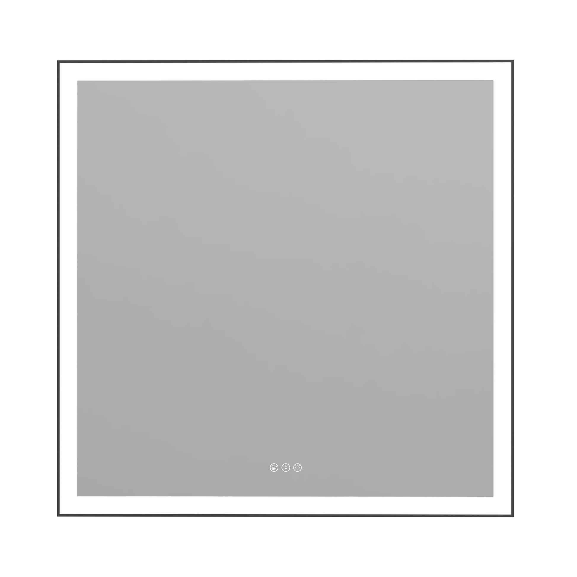 Tempered Glass LED Mirror with Aluminum Frame for Bathroom Vanity