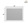 Tempered Glass LED Mirror with Aluminum Frame for Bathroom Vanity