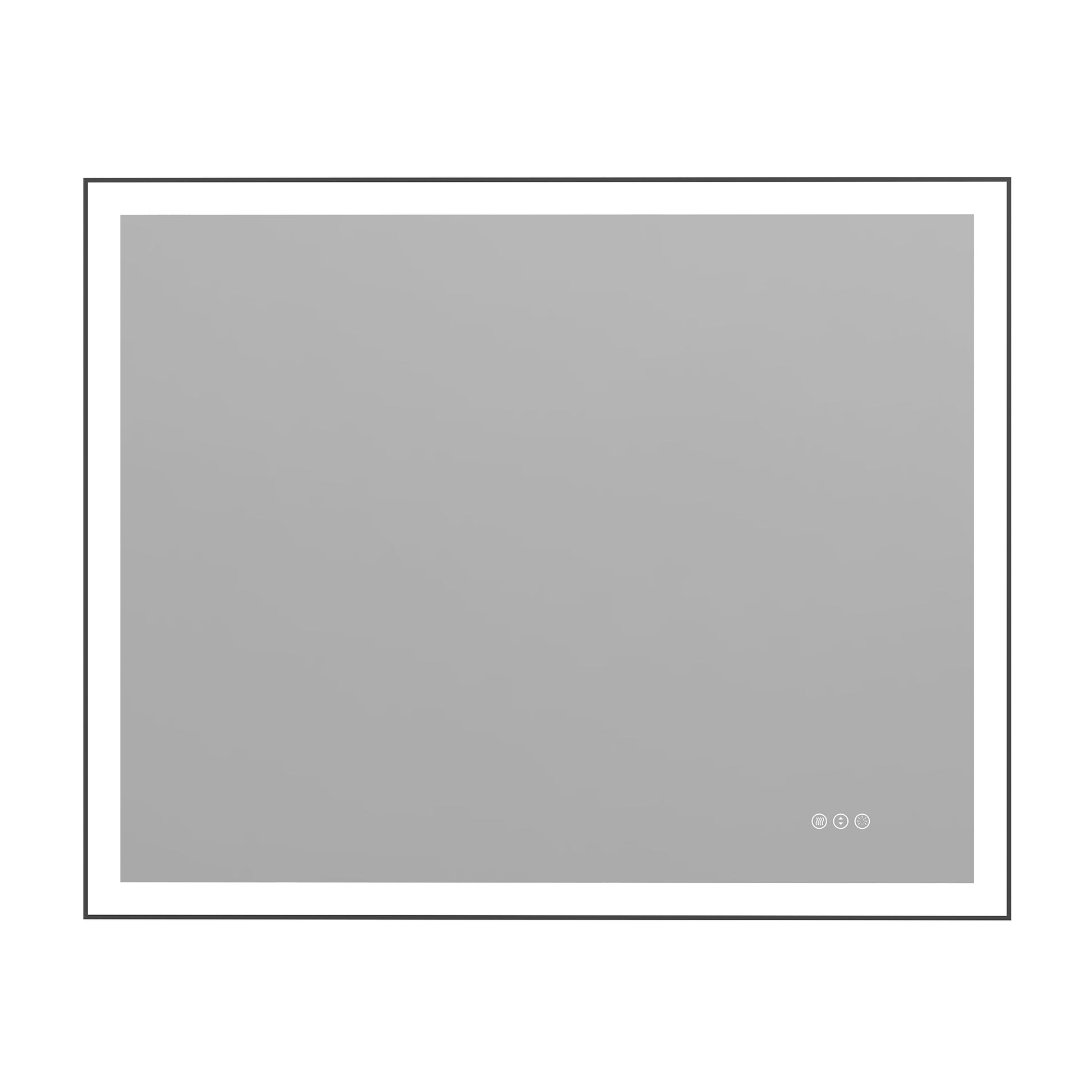 Tempered Glass LED Mirror with Aluminum Frame for Bathroom Vanity