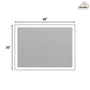 Tempered Glass LED Mirror with Aluminum Frame for Bathroom Vanity