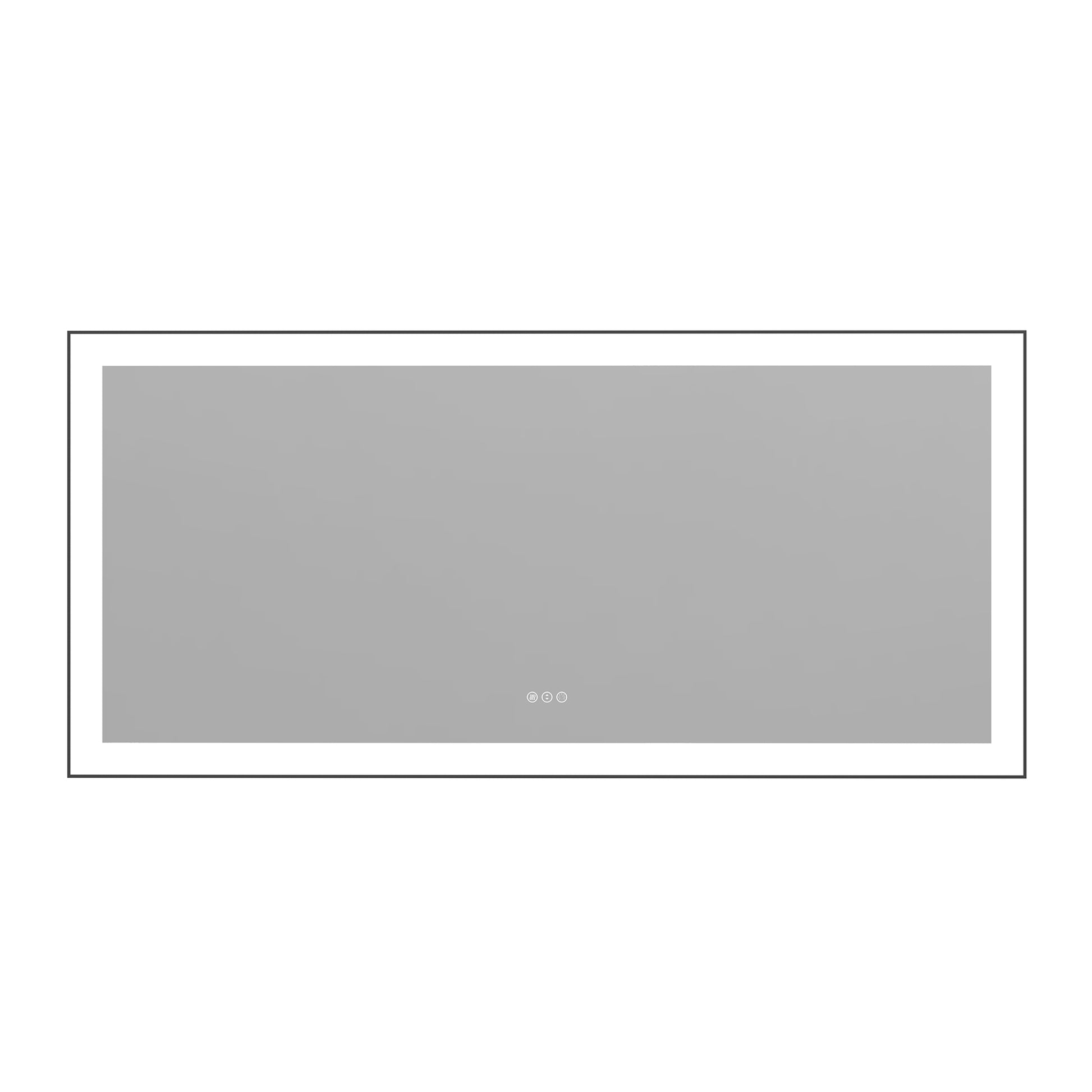 Tempered Glass LED Mirror with Aluminum Frame for Bathroom Vanity