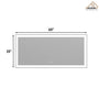 Tempered Glass LED Mirror with Aluminum Frame for Bathroom Vanity