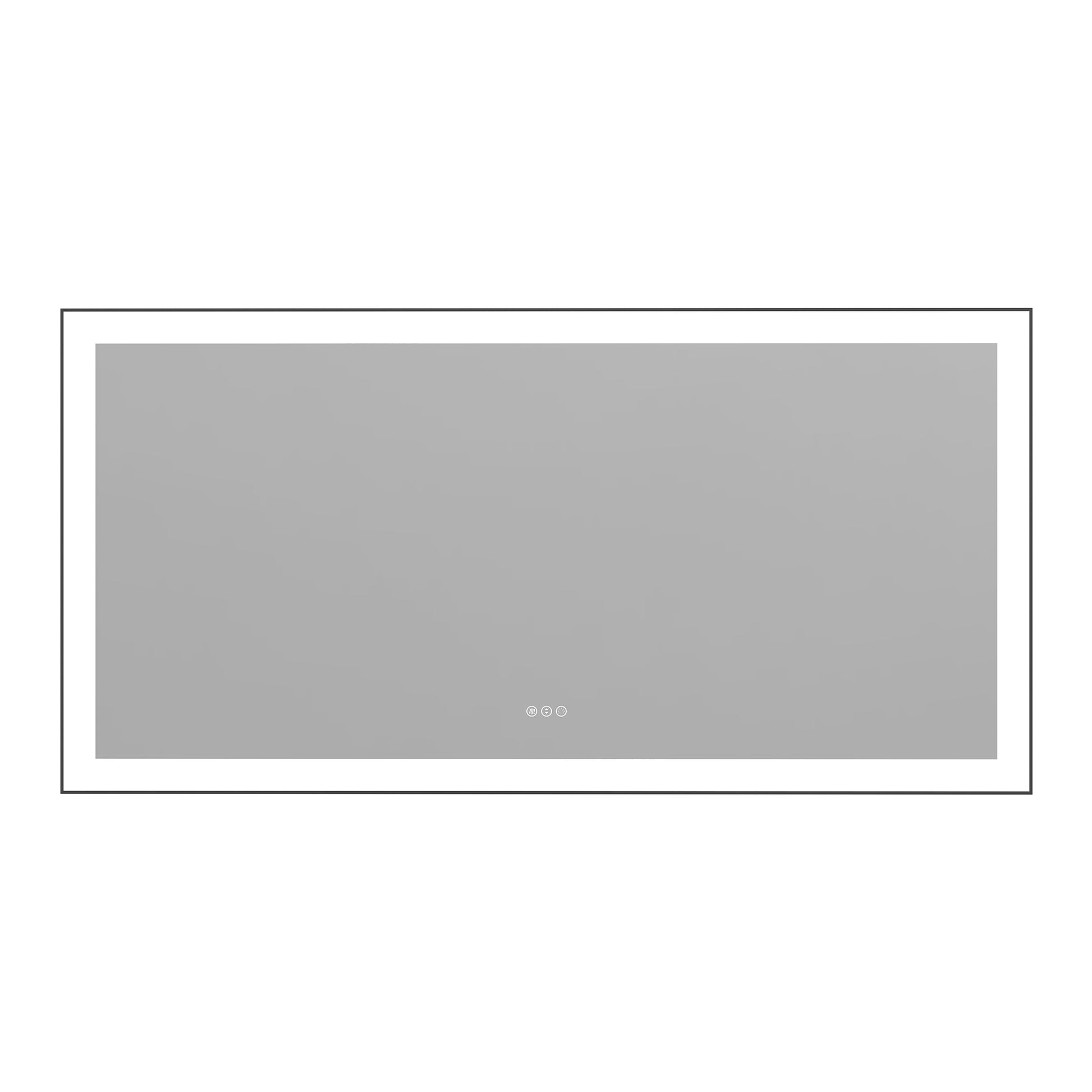 Tempered Glass LED Mirror with Aluminum Frame for Bathroom Vanity