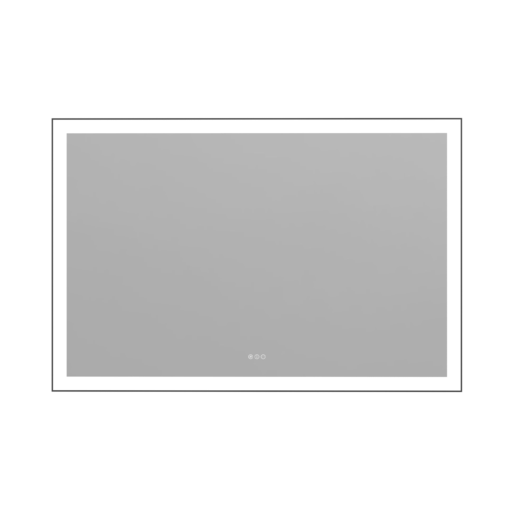 Tempered Glass LED Mirror with Aluminum Frame for Bathroom Vanity