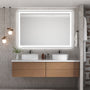 Tempered Glass LED Mirror with Aluminum Frame for Bathroom Vanity