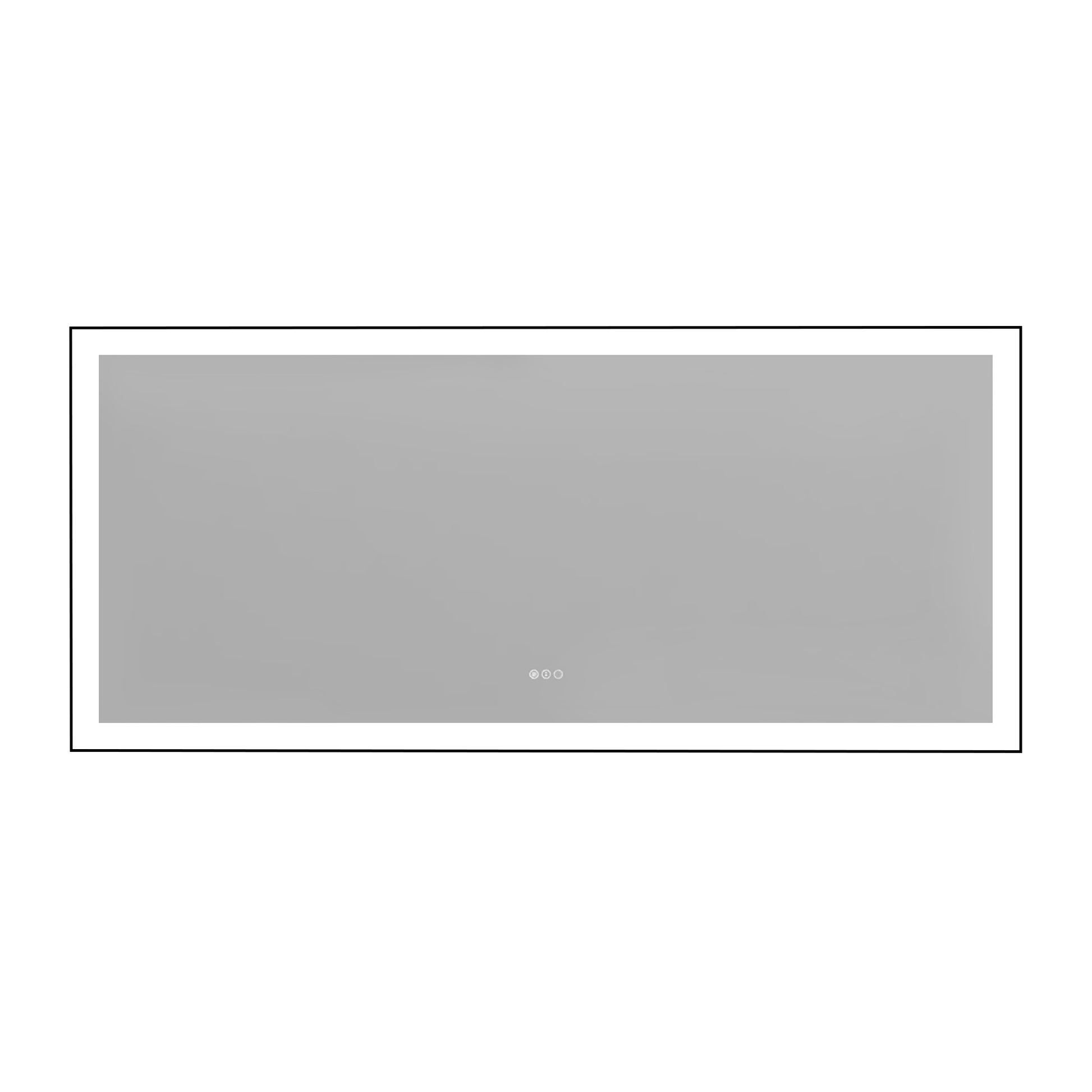 Tempered Glass LED Mirror with Aluminum Frame for Bathroom Vanity
