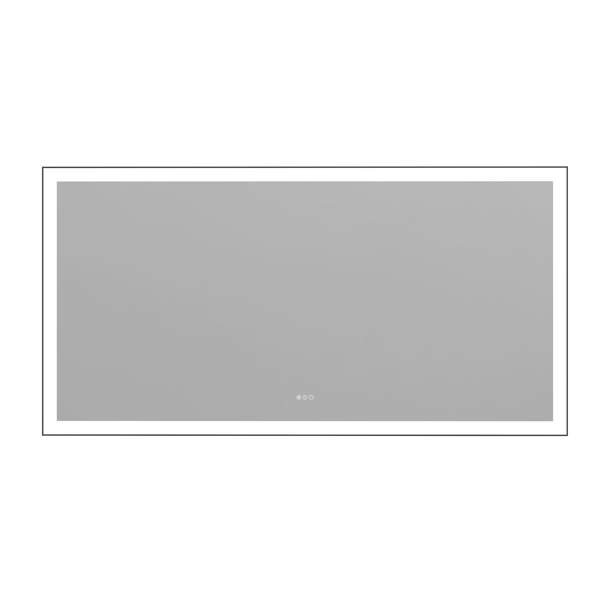 Tempered Glass LED Mirror with Aluminum Frame for Bathroom Vanity