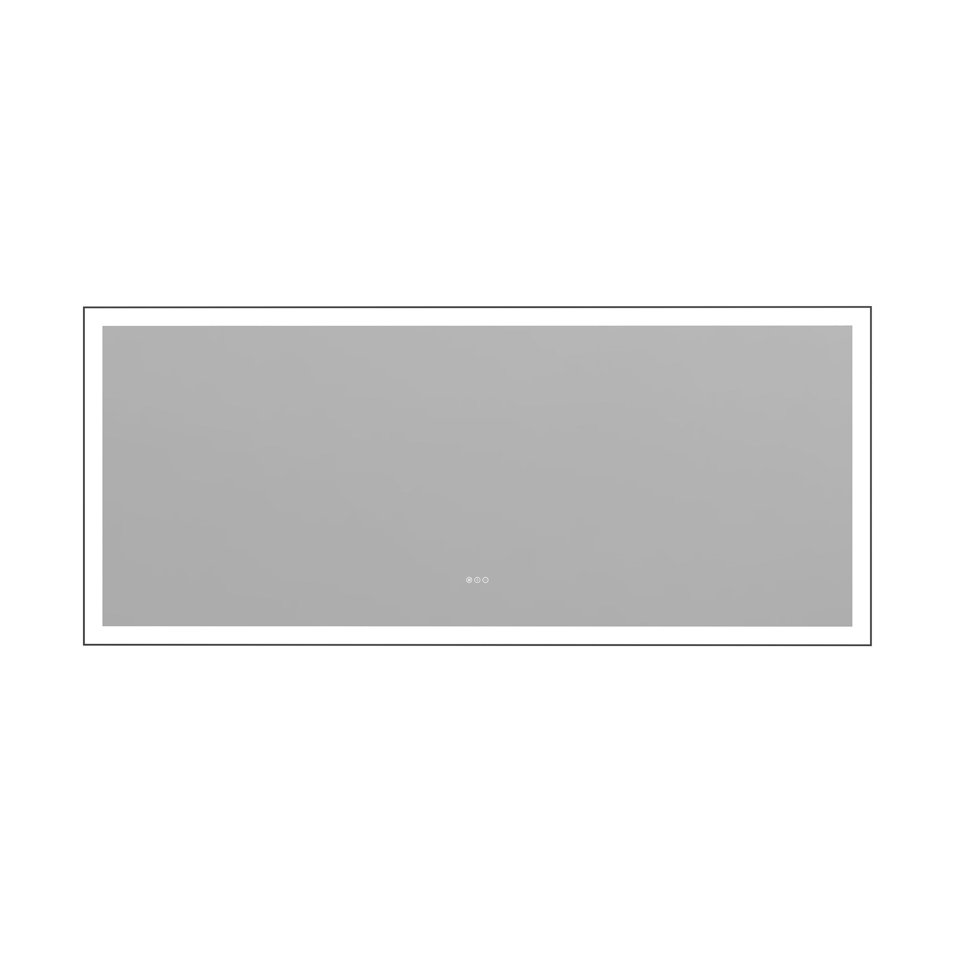 Tempered Glass LED Mirror with Aluminum Frame for Bathroom Vanity