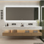 Tempered Glass LED Mirror with Aluminum Frame for Bathroom Vanity