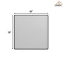 Wall-Mounted Vanity Mirror with Matte Black Metal Frame