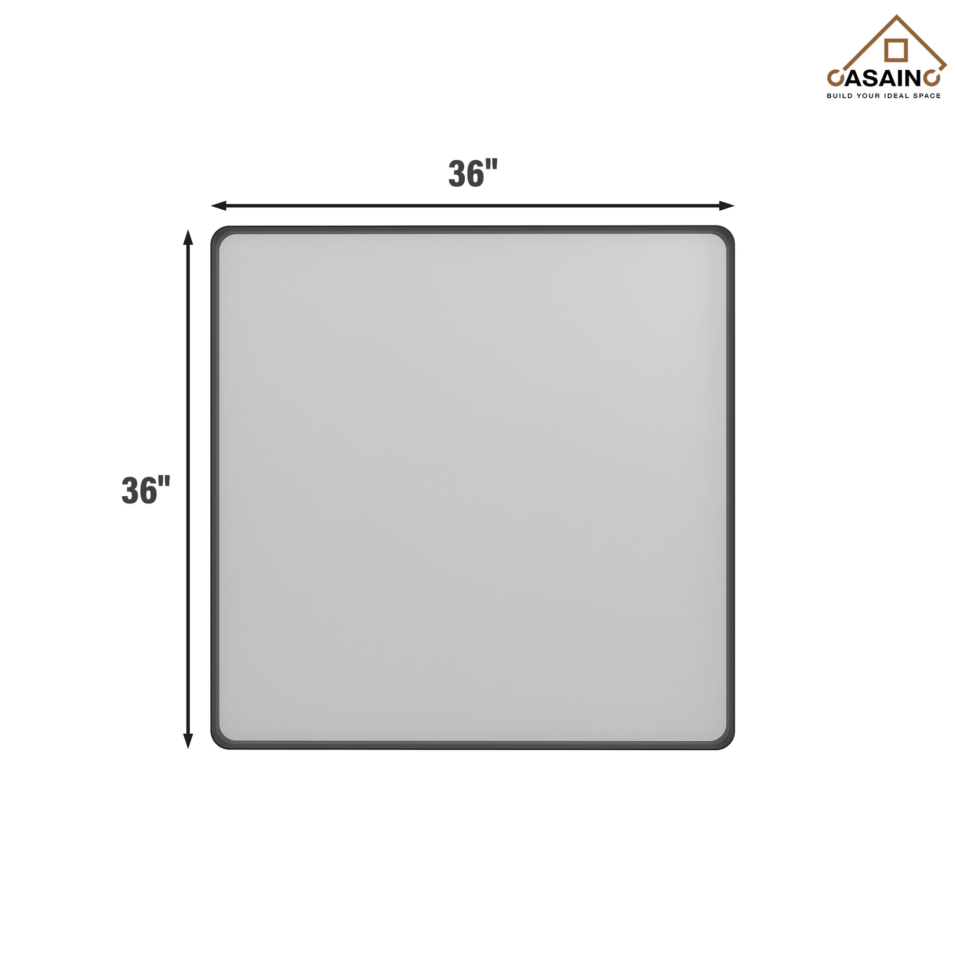 Wall-Mounted Vanity Mirror with Matte Black Metal Frame