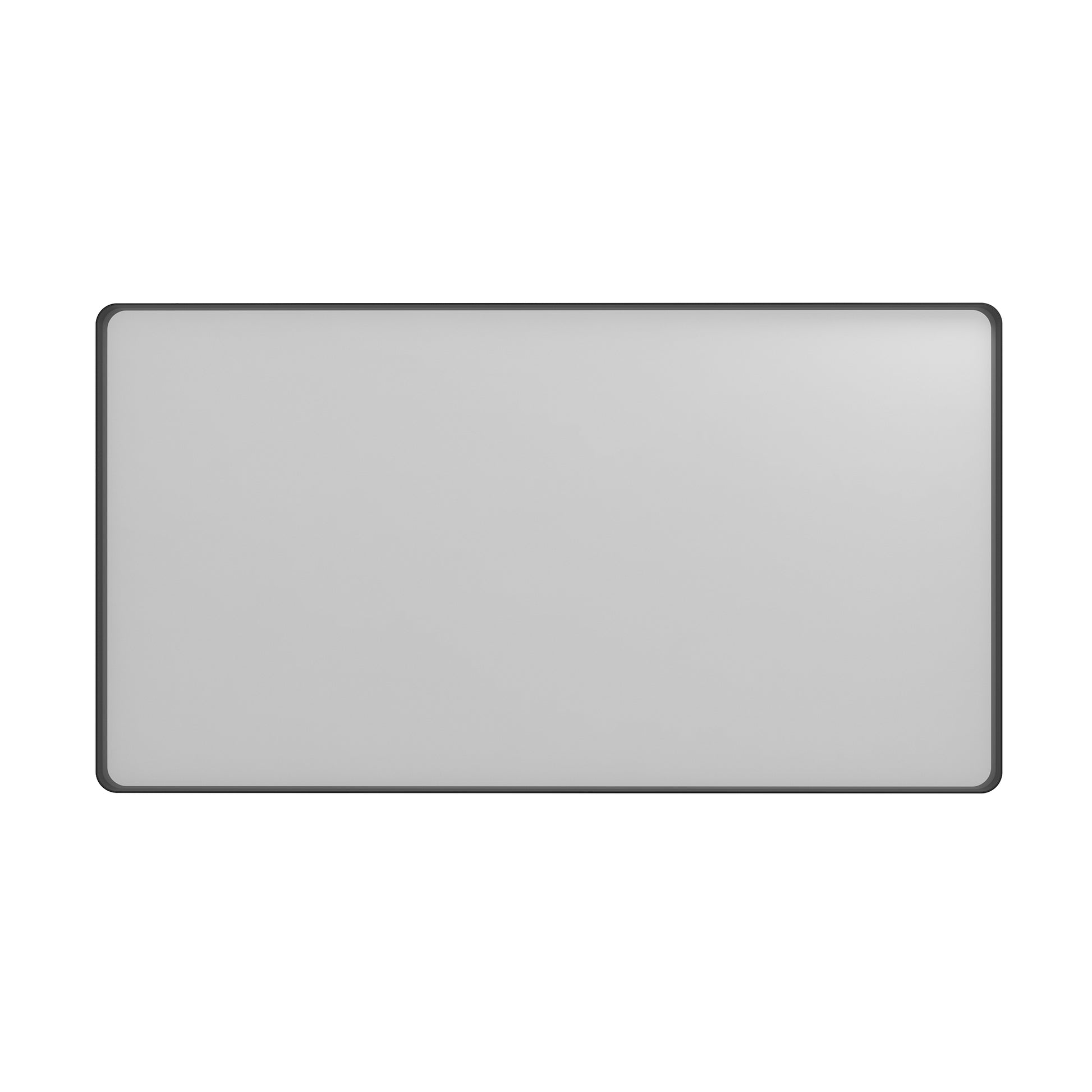 Wall-Mounted Vanity Mirror with Matte Black Metal Frame