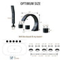 C-Shaped Curved Design 3-Handle Roman Bathtub Faucet with Hand Shower