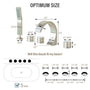 C-Shaped Curved Design 3-Handle Roman Bathtub Faucet with Hand Shower