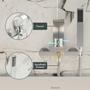 Wall-Mounted Brass Waterfall Tub Filler with Handheld Shower