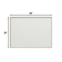 Tempered Glass Wall-Mounted Mirror with Gold Metal Frame