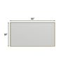 Tempered Glass Wall-Mounted Mirror with Gold Metal Frame