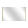Tempered Glass Wall-Mounted Mirror with Gold Metal Frame