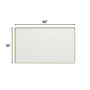 Tempered Glass Wall-Mounted Mirror with Gold Metal Frame