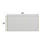 Tempered Glass Wall-Mounted Mirror with Gold Metal Frame
