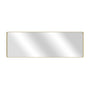 Tempered Glass Wall-Mounted Mirror with Gold Metal Frame