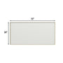 Tempered Glass Wall-Mounted Mirror with Gold Metal Frame