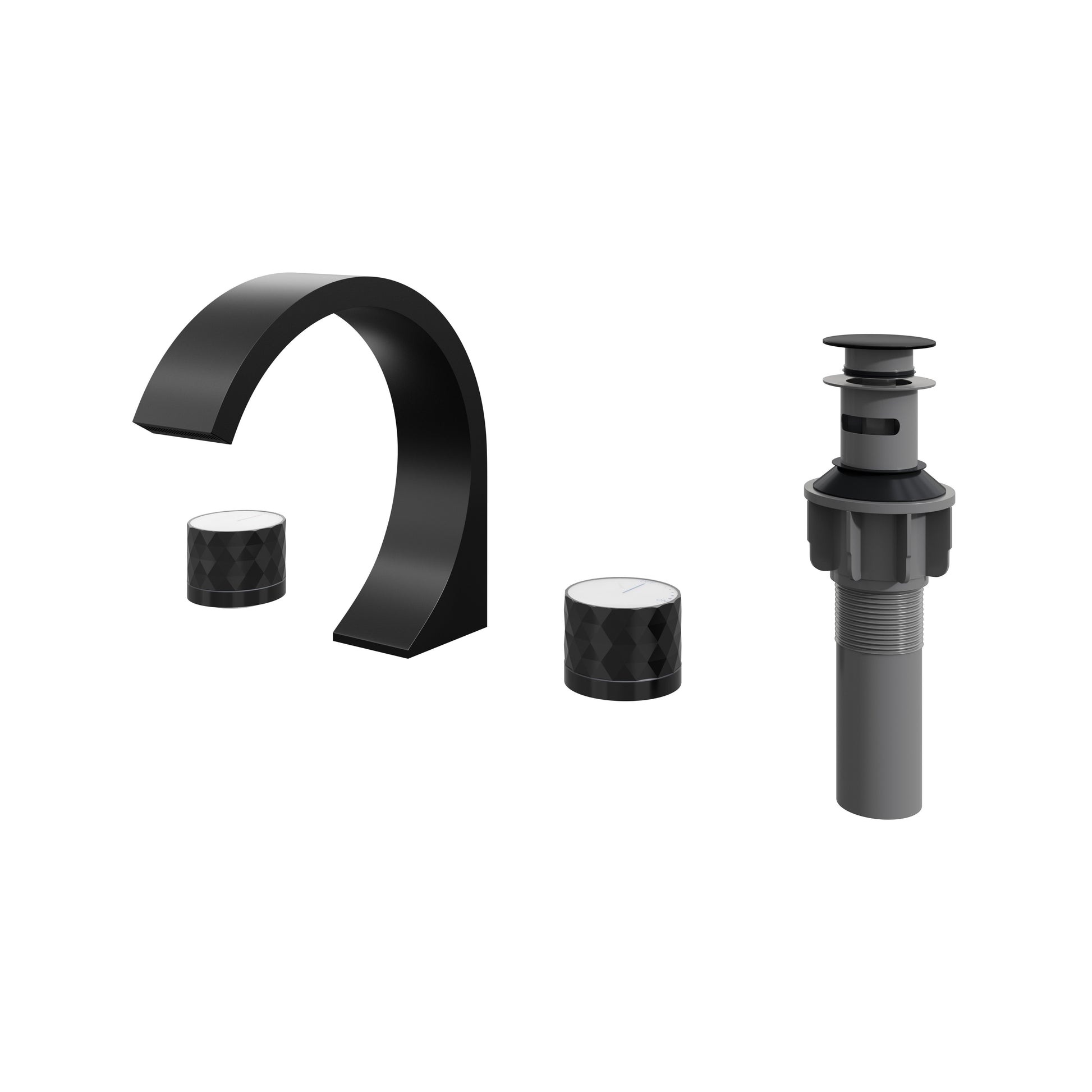 Modern Design 2-Handle Centerset Bathroom Faucet with Pop-up Drain