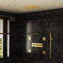 23.6" x 15.7" Ceiling-Mounted 5-Function Thermostatic Shower System with Neck/Back Massage Spout