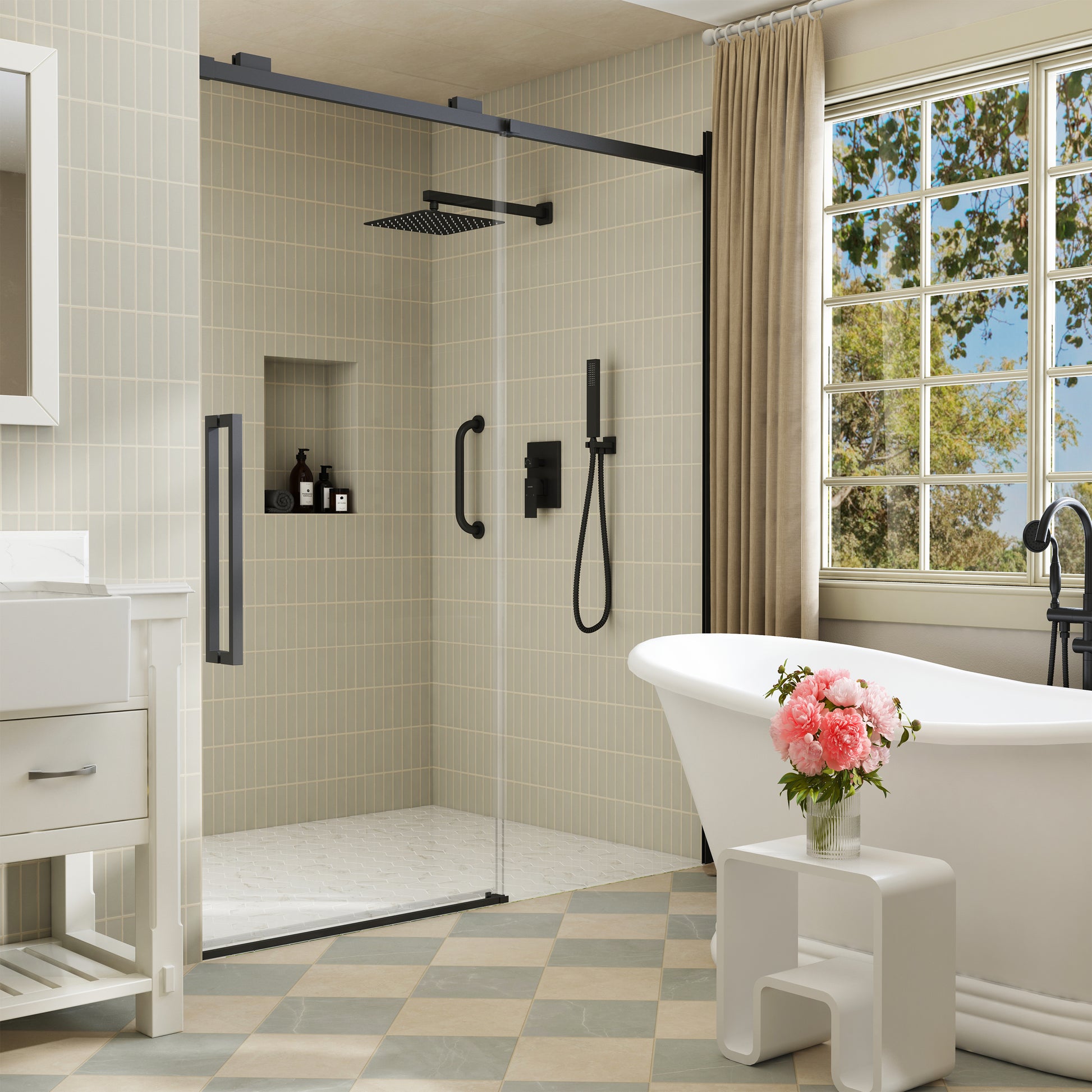 10-inch ADA Compliant Shower System with Handheld Shower