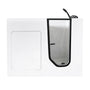 49" Glossy White Acrylic Walk-In Soaking Bathtub with High-Flow Faucet