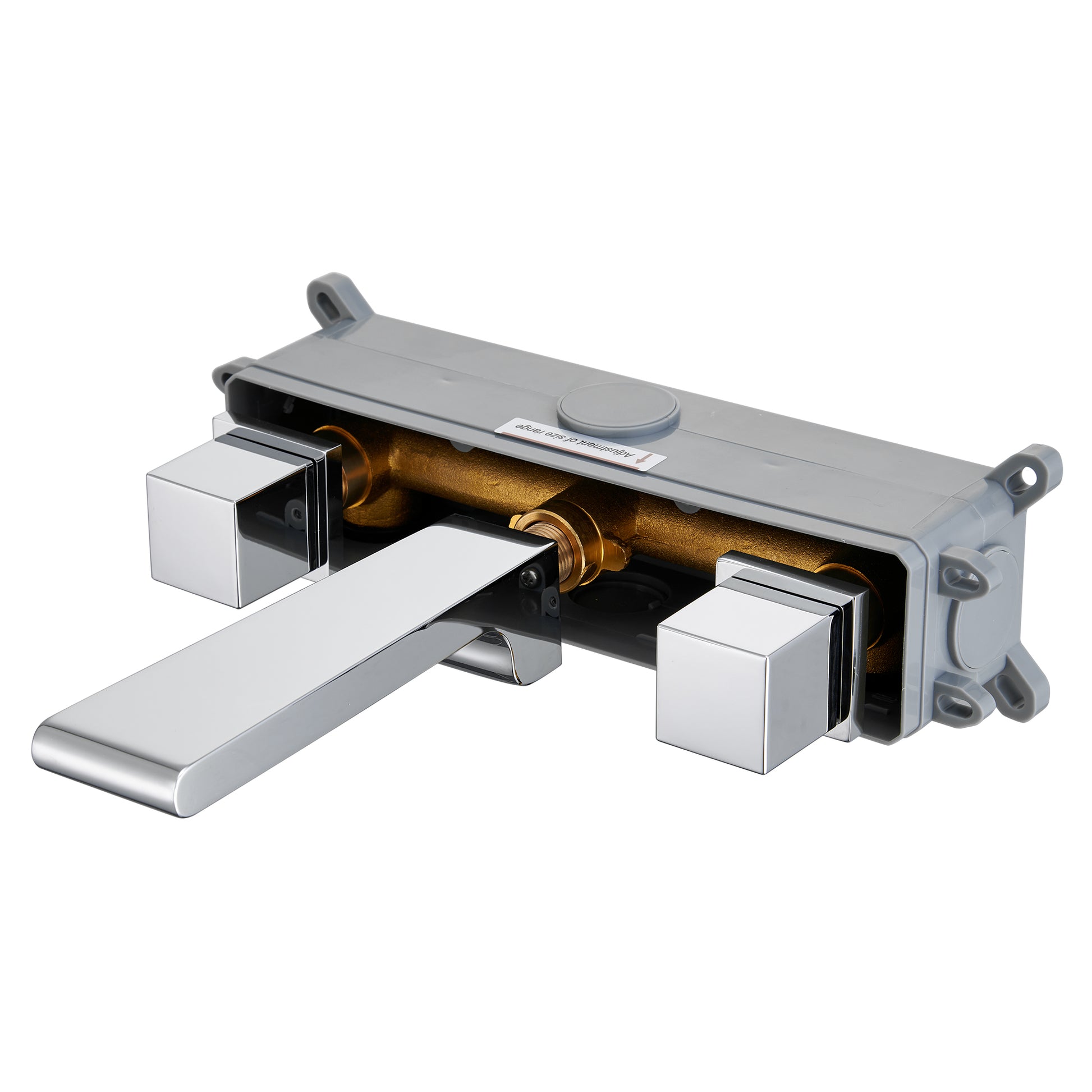 Wall-Mounted Waterfall Bathroom Basin Faucet in Brushed Rose Gold/Chrome