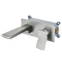 Modern Single Handle Wall Mount Bathroom Faucet with Brass Spout & Plate