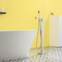 Solid Brass Freestanding Tub Filler Faucet with Handheld Shower