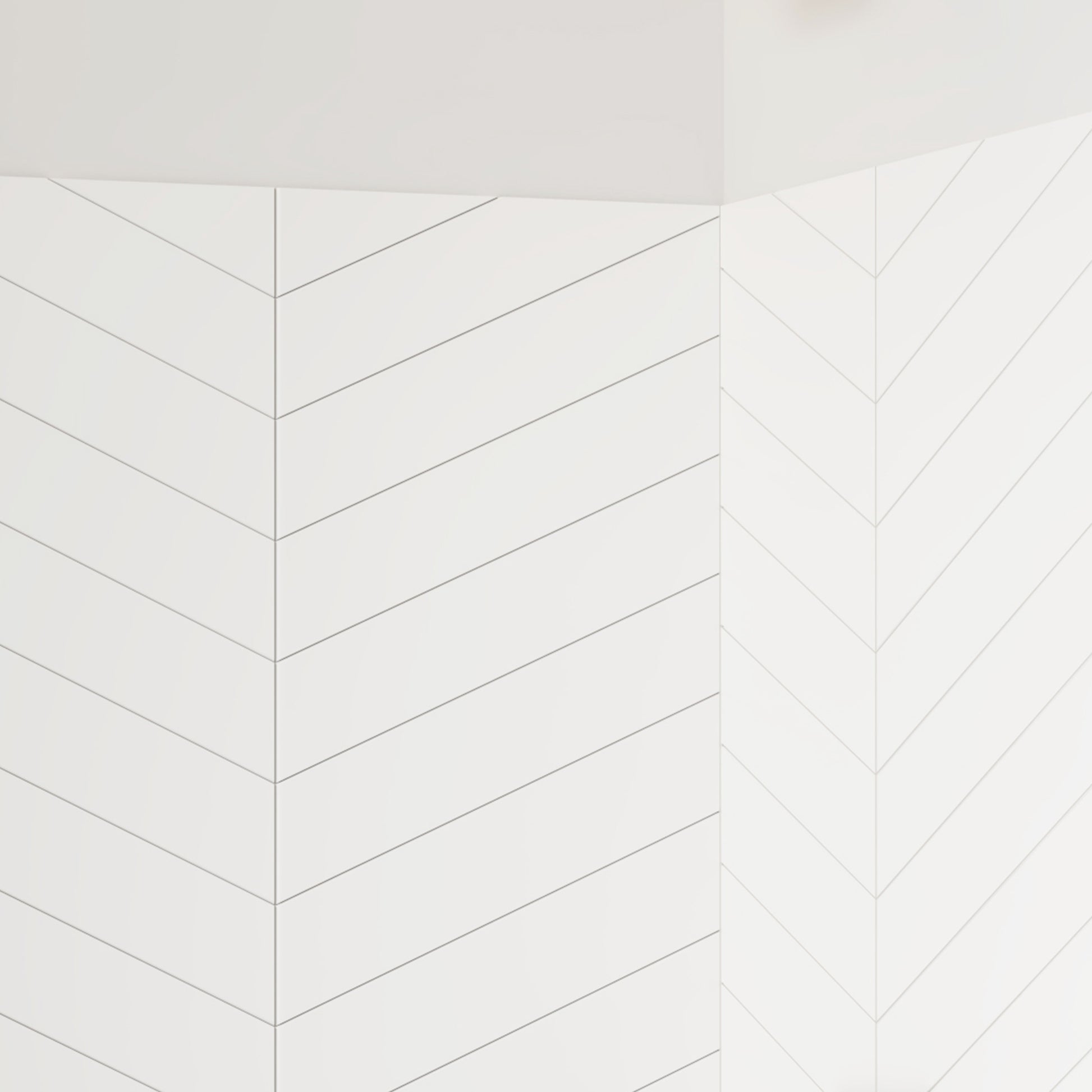 V-Shaped Herringbone SMC Shower Wall Panels with Waterproof & Easy Install