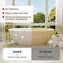 CasaSolid 55"/61"/65"/71" Solid Surface Matte White Freestanding Soaking Bath Tubs - Monaco