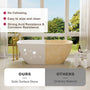 CasaSolid 59"/67" Rectangular Solid Surface Freestanding Tub Designed for Bath Installations - Gridley
