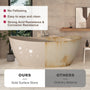 65" Double-Ended Freestanding Solid Surface Bathtub with Modern Cream-Style Soaking